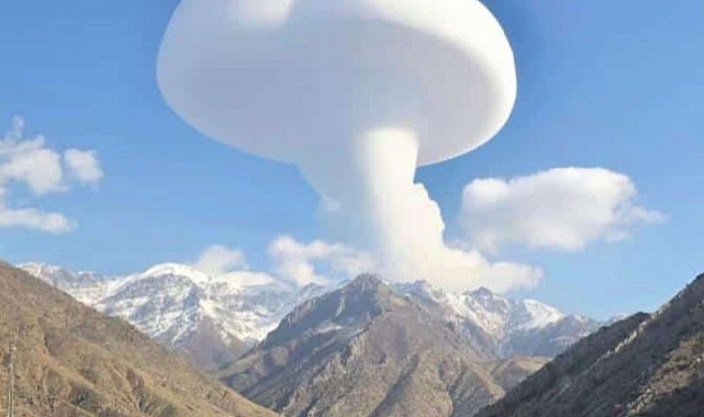 Şırnak’ta mantar bulutu görüldü