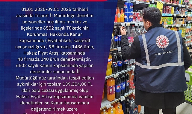 Ticaret İl Müdürlüğü denetimleri sürüyor