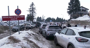 Uludağ’da sömestr öncesi otopark kaosu