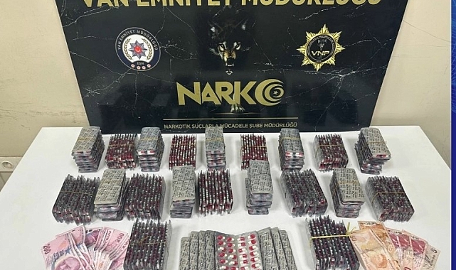 Van'da 5 bin 838 adet sentetik ecza ele geçirildi