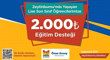 Zeytinburnu Belediyesi’nden lise öğrencilerine 2 bin TL eğitim desteği