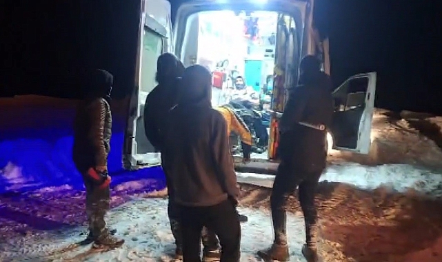 1 metre kar aşılarak hastaya ulaşıldı