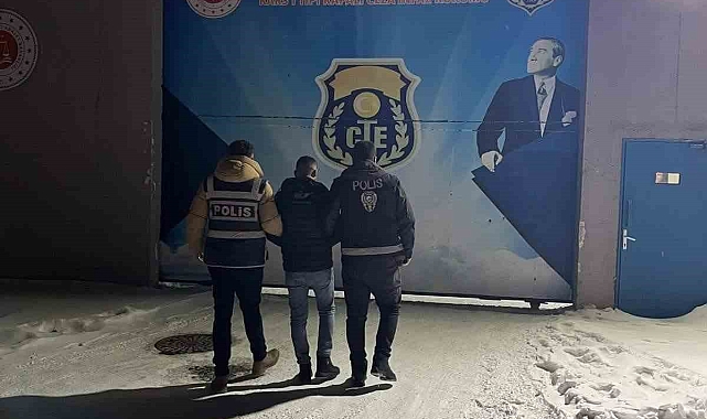 12 yıl kesinleşmiş hapis cezası bulunan 1 kişi Sarıkamış'ta yakalandı