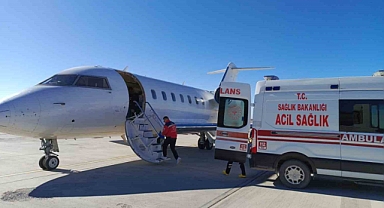 Ambulans uçak 10 yaşındaki hasta için havalandı
