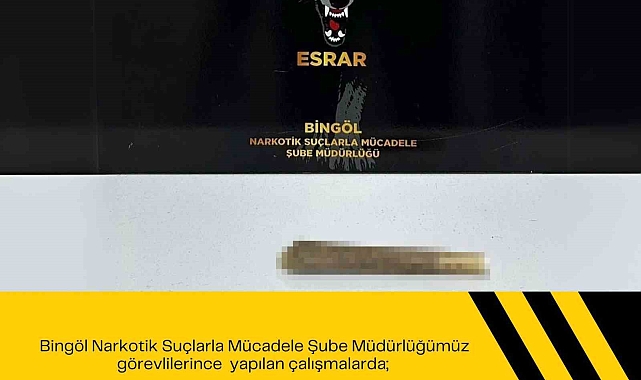 Bingöl'de uyuşturucu operasyonu