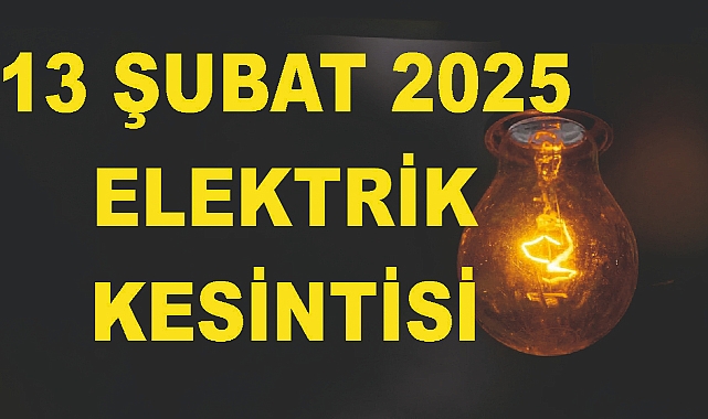 Bursa 13 Şubat Perşembe elektrik kesintisi