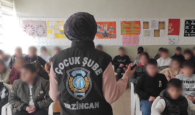 Erzincan emniyeti öğrencileri bilgilendiriyor
