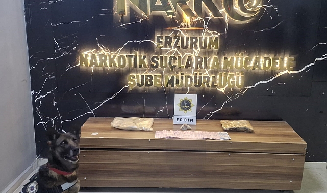 Erzurum'da polis 3 kilo 200 gram eroin ele geçirdi