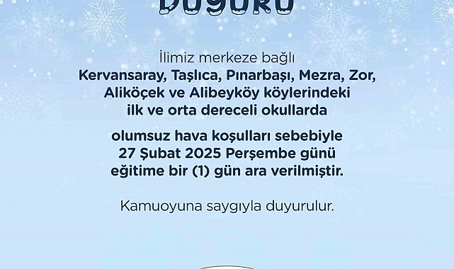 Iğdır'daki bazı köylerde eğitime kar engeli