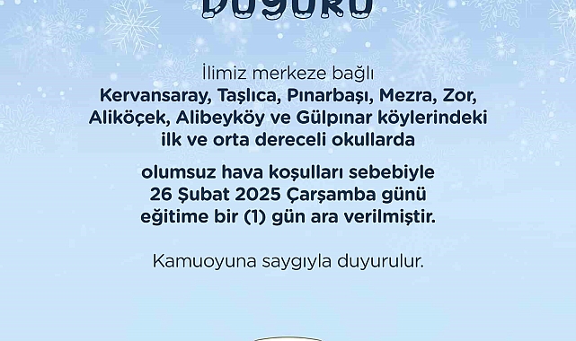 Iğdır'daki bazı okullarda eğitime kar engeli