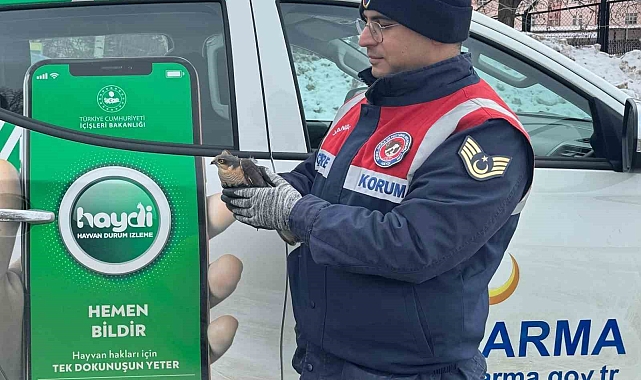 Jandarmadan atmacaya şefkat eli uzandı
