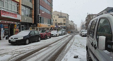 Kar yağışı Ardahan'da etkili oldu