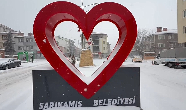 Kars Sarıkamış'ta kar sevinci
