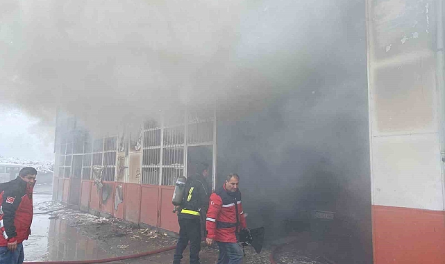 Malatya'daki iş yeri yangının yeni görüntüleri ortaya çıktı