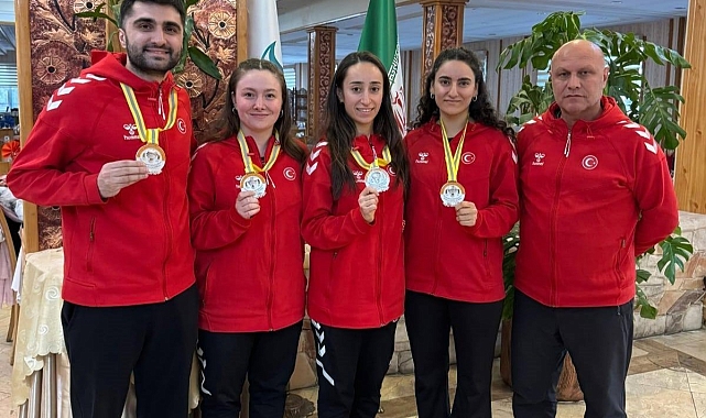 Sporcular İran'dan madalya ile döndü