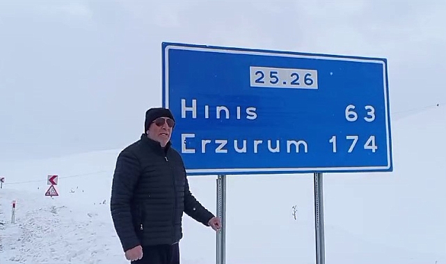 Tekman yolu Palandöken geçidi ulaşıma kapandı