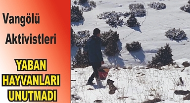 Vangölü Aktivistleri, kışın çetin döneminde yaban hayvanlarını unutmadı