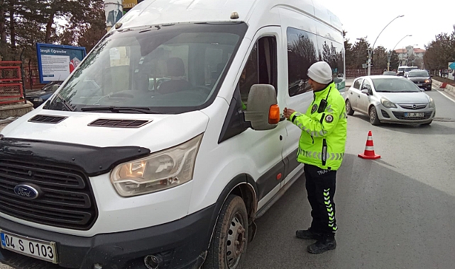 Ağrı’da 334 okul servis aracı  denetlendi