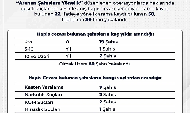 Bingöl'de 80 firari yakalandı