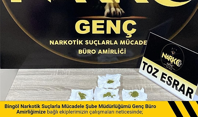 Bingöl'de ruhsatsız tabanca ve uyuşturucu madde ele geçirildi
