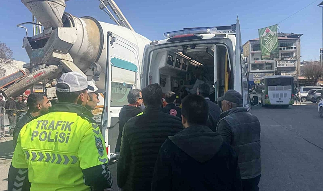 Iğdır'da beton mikserinin altında kalan genç kız yaralandı