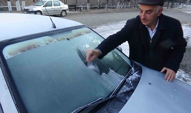 Kars'ta soğuk hava etkisini gösteriyor