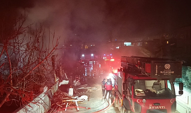 Malatya'da ev yangını