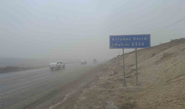 Van Kurubaş Geçidi'nde kar yağışı ve sis etkili oluyor