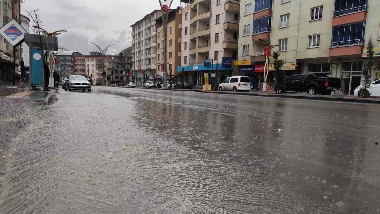Hakkari’de sağanak yağış ve dolu etkili oldu