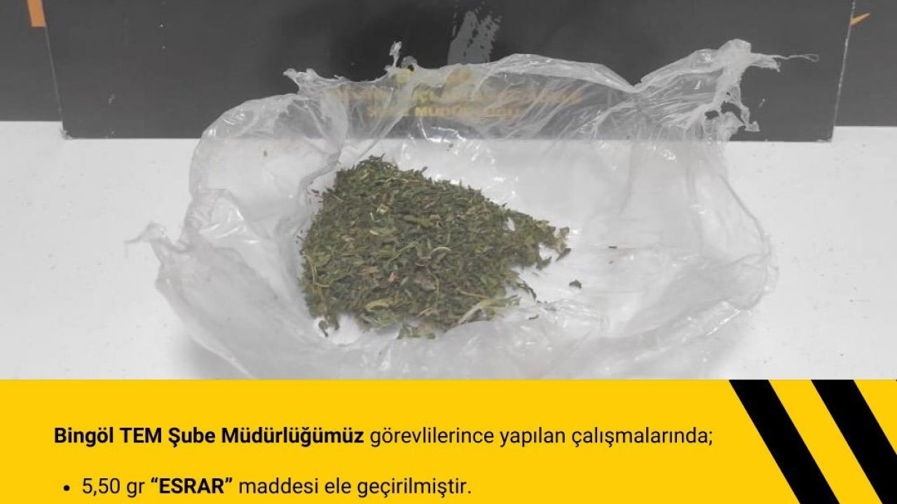 Bingöl’de uyuşturucu operasyonu
