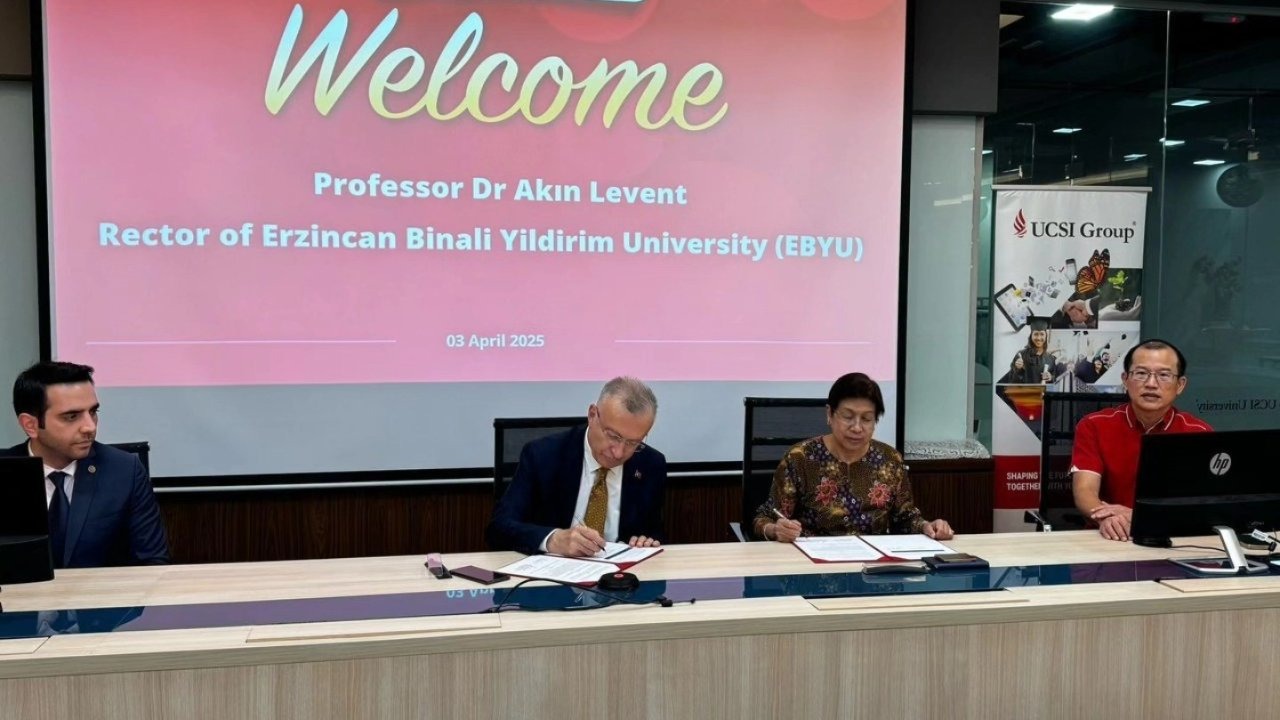 Erzincan Binali Yıldırım Üniversitesi ile UCSI üniversitesi arasında iş birliği anlaşması imzalandı