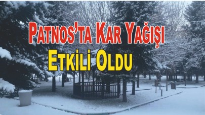 Patnos’ta Kar Yağışı Etkili Oldu