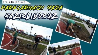 Erciş Belediyesi Park ve Bahçelerde Onarım Çalışması Yaptı