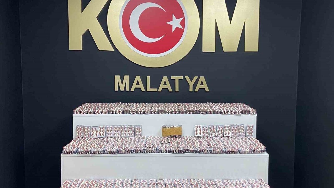 Malatya’da 21 bin 672 adet sentetik ecza hap ele geçirildi