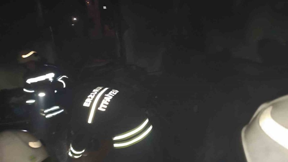 Erzurum’da korkutan yangın