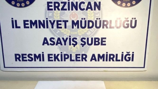 Polis Erzincan’da uyuşturucu madde ele geçiridi