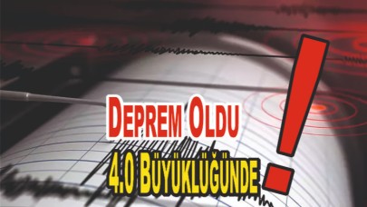 4.0 Büyüklüğünde Deprem