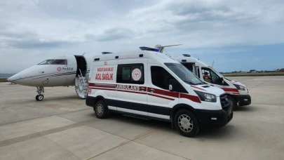 Van’da Aort koarktasyon hastası bebek uçak ambulansla İstanbul’a sevk edildi