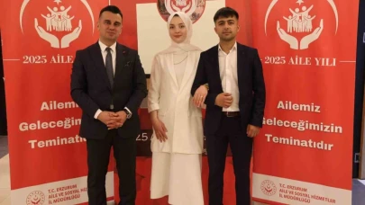 Erzurum’da aile yılına özel nikah töreni