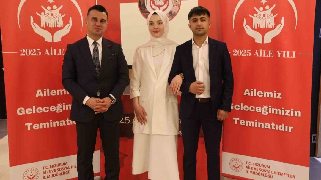 Erzurum’da aile yılına özel nikah töreni