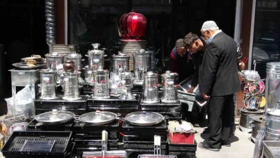 Van'da mangal ve semaver üretimi arttı