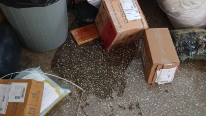 Ağrı PTT Kargo şubesinde su baskını