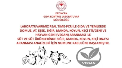 Et ve süt ürünleri analizleri Erzincan’da yüzde 50 devlet desteği ile yapılacak