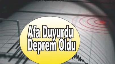 Afa Duyurdu Deprem Oldu!