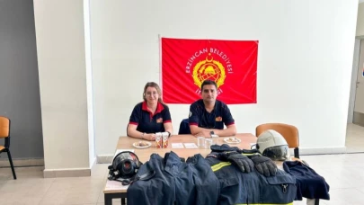 Erzincan'da öğrenciler itfaiyecilik mesleği hakkında bilgilendirildi