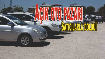 Açık oto pazarı satıcılarla doldu