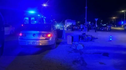 Erzincan'da otomobille çarpışan motosiklet sürücüsü yaralandı