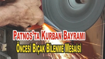 Patnos’ta Kurban Bayramı Öncesi Bıçak Bilenme Mesaisi