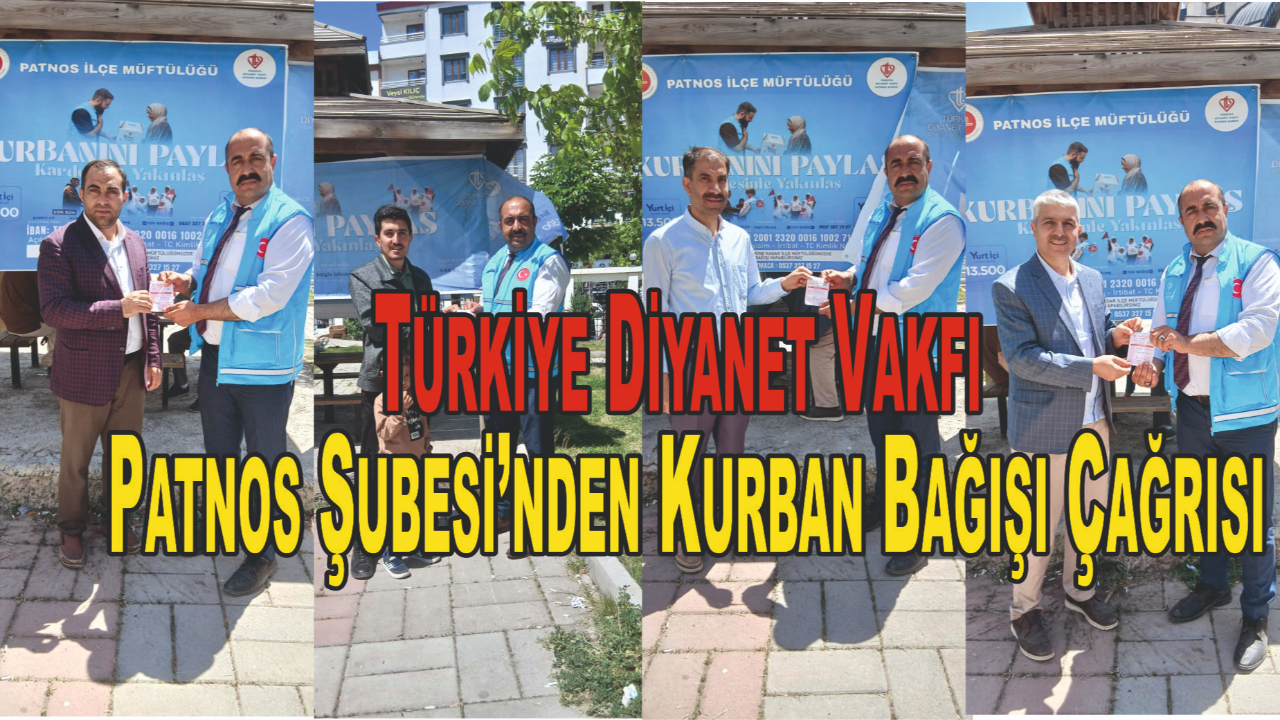 Türkiye Diyanet Vakfı Patnos Şubesi’nden Kurban Bağışı Çağrısı