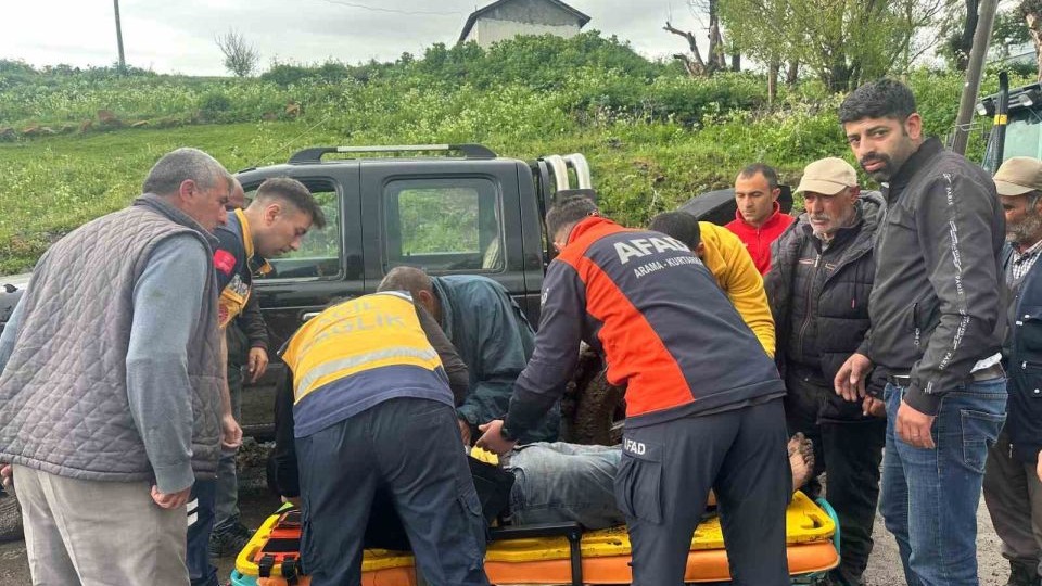 Yıldrım düşmesi sonucu çaban yaralandı